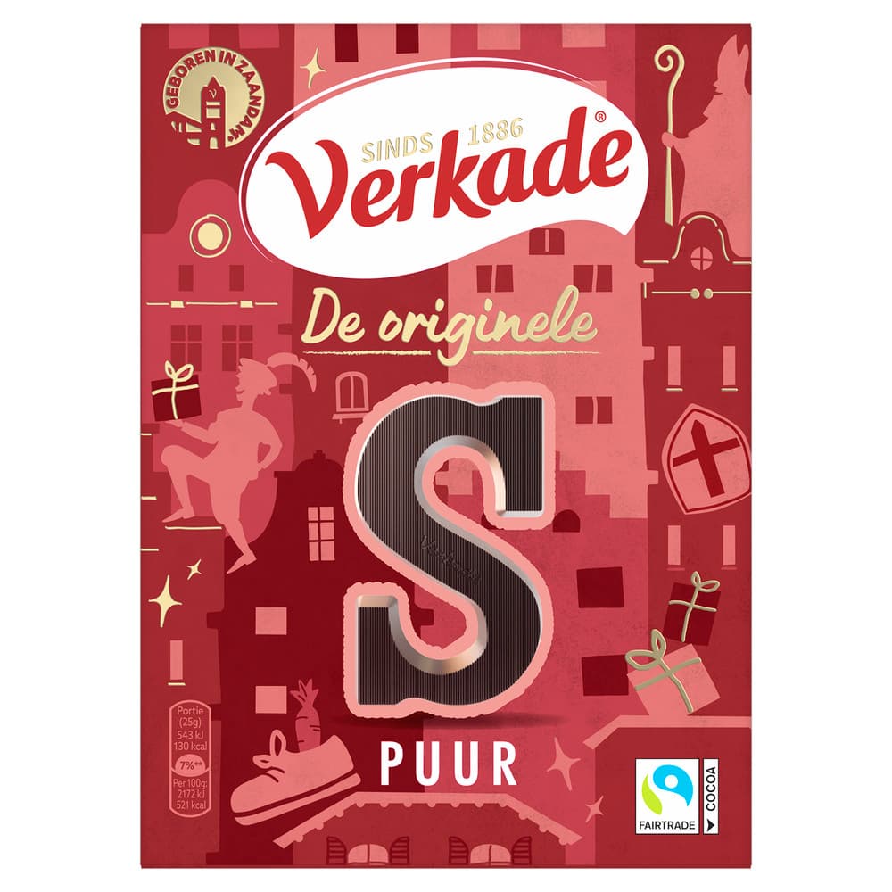 Verkade Chocoladeletter puur