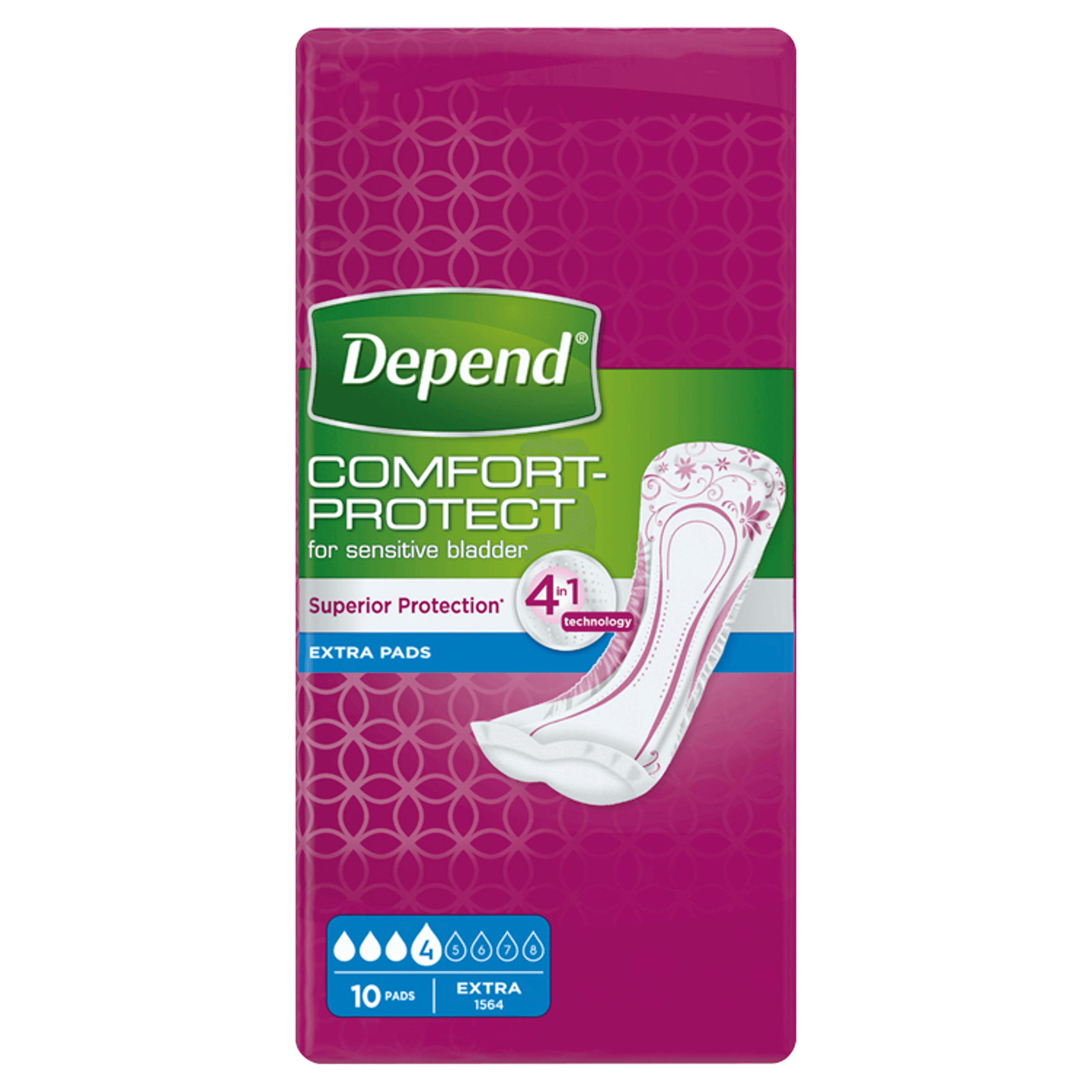 Depend Comfort-Protect for Sensitive Bladder Extra Pads
