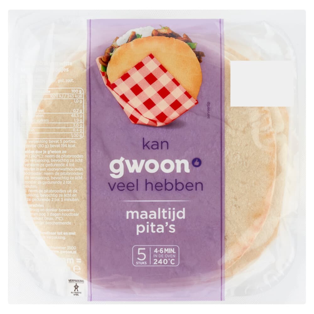 G'woon Maaltijd Pitabroodje