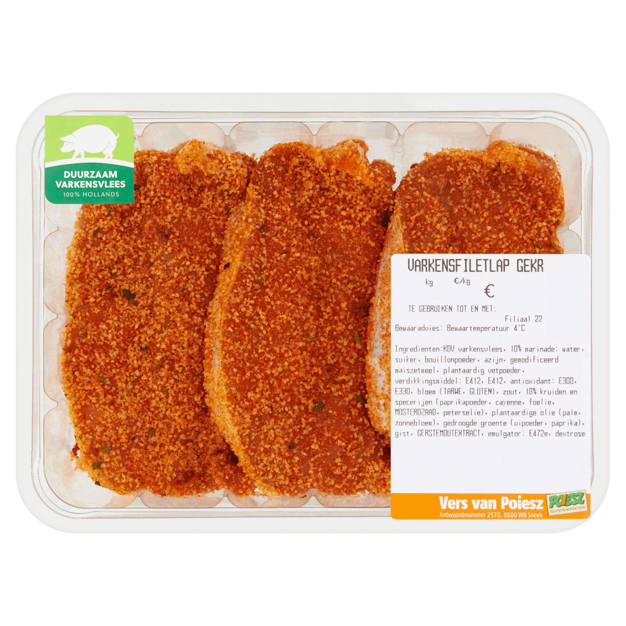 Gekruide Varkensfiletlapjes