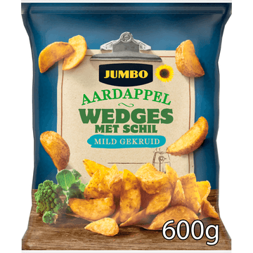 Jumbo Aardappelwedges met Schil Mild Gekruid 600 g
