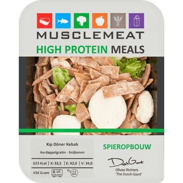 Muscle Meat High Protein Meals Kip Döner Kebab Aardappelgratin - Snijbonen 450 g