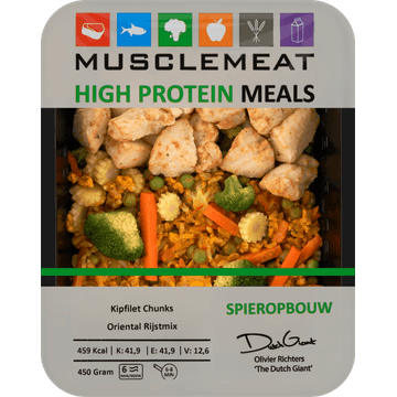 Muscle Meat High Protein Meals Kipfilet Chunks Oriental Rijstmix 450 g