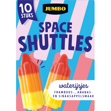 Jumbo Space Shuttles Waterijsjes 10 Stuks 600 g