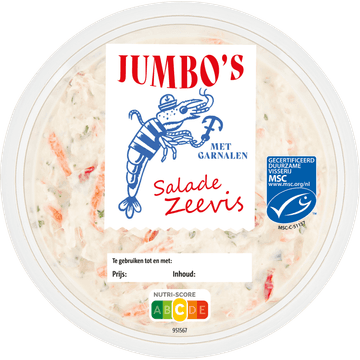 Jumbo's Salade Zeevis met Garnalen 125 g