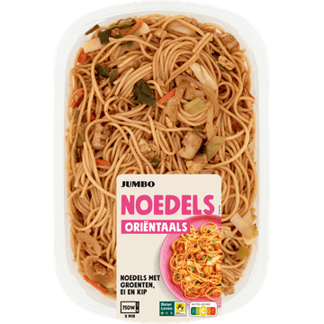 Jumbo Noedels Oriëntaals met Groenten, Ei en Kip 900 g