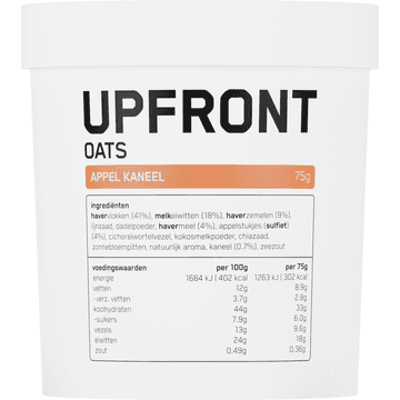 Upfront Instant Havermout Appel-Kaneelsmaak 75g