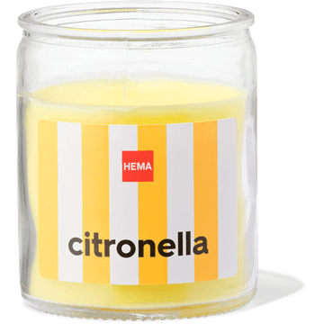 HEMA citronella geurkaars in glas met Ø6.5x8