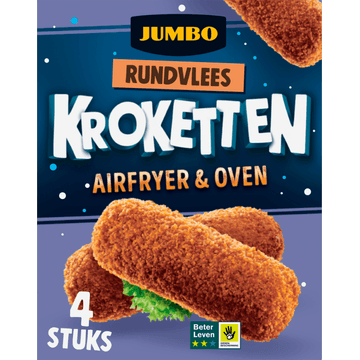 Jumbo Rundvleeskroketten Airfryer & Oven 4 Stuks