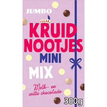 Jumbo Kruidnootjes Mini Mix Melk- en Witte Chocolade 300 g