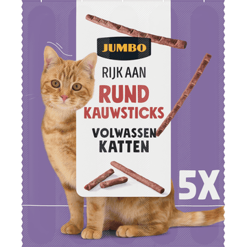 Jumbo Kat Kauwsticks Rund 5 Stuks