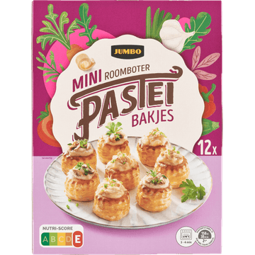 Jumbo Mini Roomboter Pasteibakjes 12 Stuks