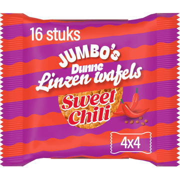 Jumbo's Dunne Linzenwafels Sweet Chili 4 st