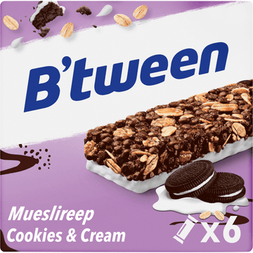 B'tween Mueslireep Cookies Cream
