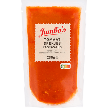 Jumbo's Pastasaus Tomaat Spekjes 250 g