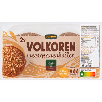 Jumbo - Volkoren Meergranenbollen - 2 Stuks