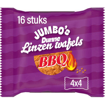 Jumbo's Dunne Linzenwafels BBQ Paprika 4 st