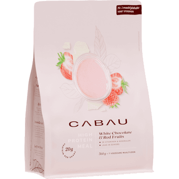 Cabau Lifestyle High Protein Meal Shake Witte Chocolade Rood Fruit 560g
