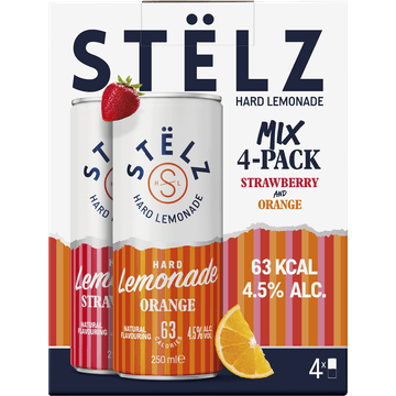 Stelz Hard lemonade strawberry & orange