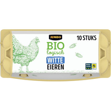 Jumbo Biologisch Witte Eieren S/M/L 10 Stuks