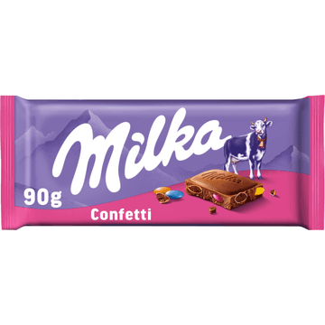 Milka Chocoladereep Confetti 90 g