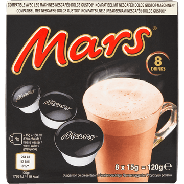 Mars Cacaopoeder 8 x 15 g