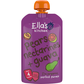 Ella's Kitchen Peren, nectarine + guave 4+ bio 120 g