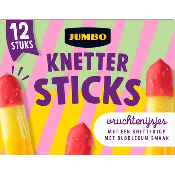 Jumbo Knettersticks Vruchtenijsjes 12 Stuks