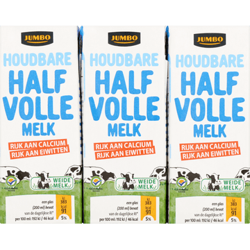 Jumbo Houdbare Halfvolle Melk 6 x 200 ml