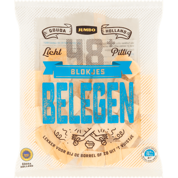 Jumbo Blokjes Belegen Kaas 48+ 200 g