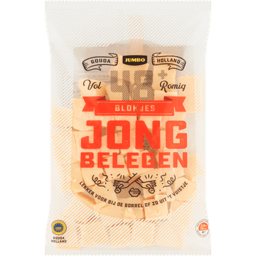 Jumbo Blokjes Jong Belegen Kaas 48+ 300 g