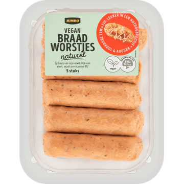 Jumbo Vegan Braadworstjes Naturel 5 Stuks
