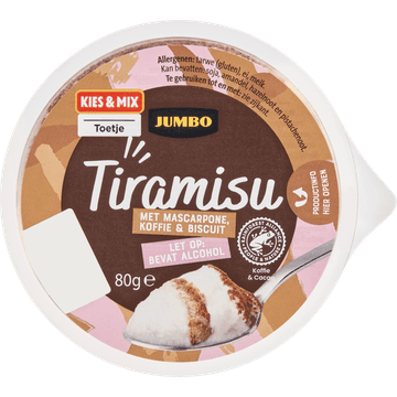 Jumbo Tiramisu 80 g - Bevat Alcohol