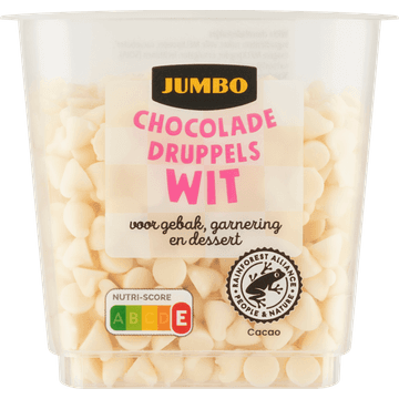 Jumbo Chocoladedruppels Wit 125 g