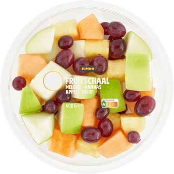 Jumbo Fruitschaal Meloen - Ananas Appel - Druif 400 g