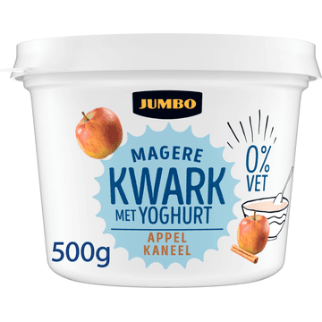 Jumbo Magere Kwark met Yoghurt Appel Kaneel 0% Vet 500 g
