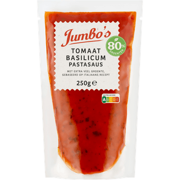 Jumbo's Pastasaus Tomaat Basilicum 250 g