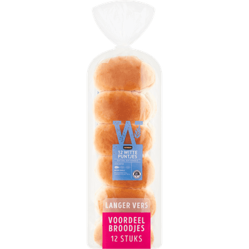Jumbo - Witte Puntjes Voordeelbroodjes - 12 Stuks