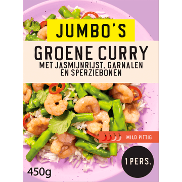 Jumbo's Vriesverse Maaltijd Groene Curry 450g