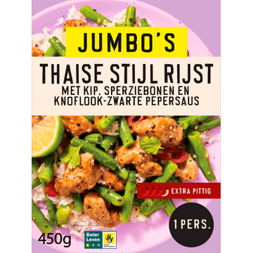 Jumbo's Vriesverse Maaltijd Thaise Stijl Rijst 450g