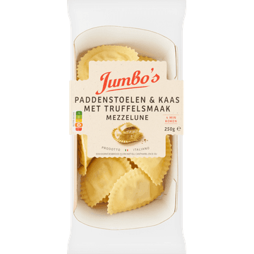 Jumbo's Verse Pasta Mezzelune Paddenstoelen & Kaas met Truffelsmaak 250 g
