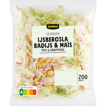 Jumbo Gesneden IJsbergsla Radijs & Maïs 200 g