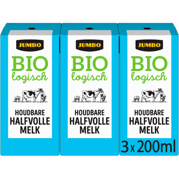 Jumbo Biologische Houdbare Halfvolle Melk 3 x 200 ml