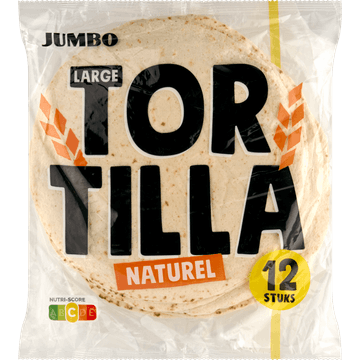 Jumbo Large Tortilla Naturel 12 Stuks