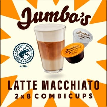 Jumbo's Latte Macchiato Combi Koffiecups 2 x 8 Stuks