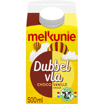 Melkunie Dubbelvla Choco Vanillesmaak 0,5 L