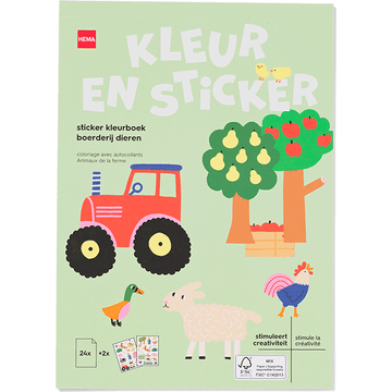 HEMA A5 Kleurboek met Stickers Boerderij
