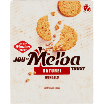 Van der Meulen Joy of Melba Toast Naturel Rondjes 90 g
