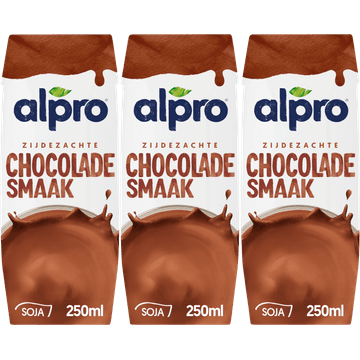 Alpro Sojadrink Chocolade Smaak Houdbaar 3 x 250 ml
