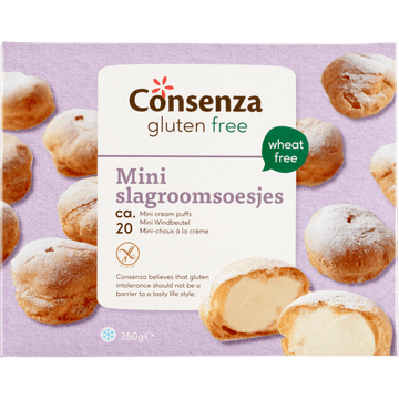 Consenza Gluten Free Mini Slagroomsoesjes 250 g